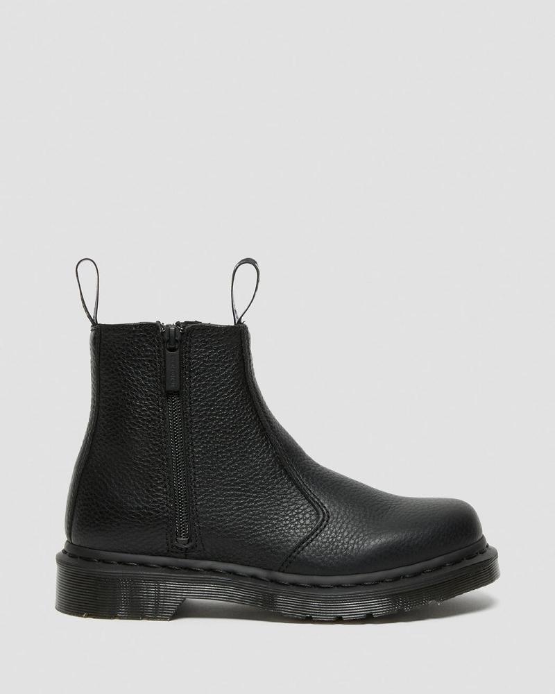 Dr Martens 2976 Læder Lynlås Ankelstøvler Dame Sort | DK 27SGL
